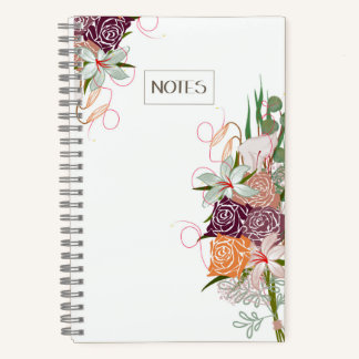 Elegant dankbaarheidsjournaal Floral Bouquet Desig Notitieboek