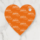 Elegant Dankbare Thanksgiving Herfst Sinaasappel Bedankjes Labels (Achterkant)