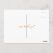 Elegant Dankbare Thanksgiving Herfst Sinaasappel Briefkaart (Achterkant)