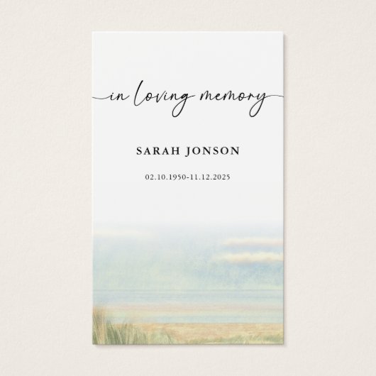 Élégant Dans L'Amour Mémoire Funéraire Prière comm (Devant)