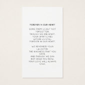 Élégant Dans L'Amour Script Photo Funéraire (Dos)