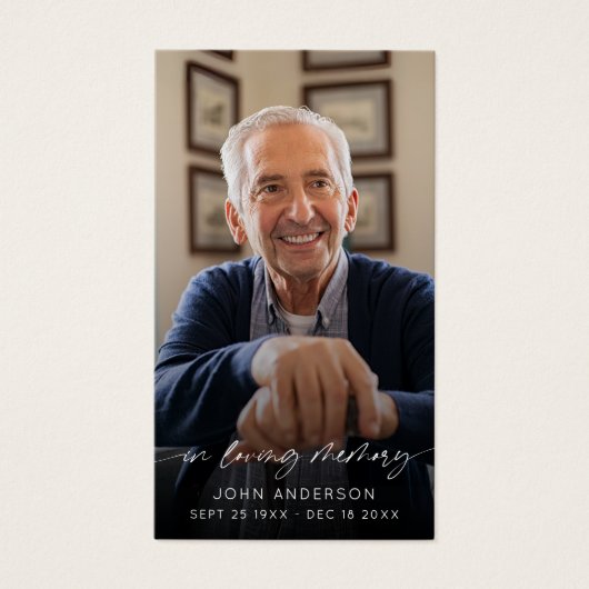 Élégant Dans L'Amour Script Photo Funéraire (Devant)