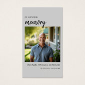 Élégant Dans Love Mémoire Funéraire Carte De Prièr (Devant)