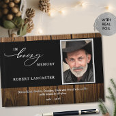 Élégant Dans Mémoire Amoureuse Bois Rustique Photo