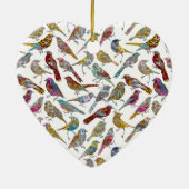 Elegant dansende kerkvogels keramisch ornament (Achterkant)