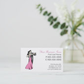 Elegant danspaar visitekaartjes (Staand voorkant)