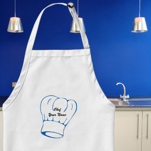 Elegant Dark Blue Chef's Pet Mannen Standaard Schort