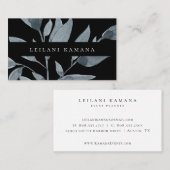 Elegant Dark Botanical Visitekaartje (Voorkant / Achterkant)