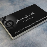 Elegant Dark Clef Producer Visitekaartje