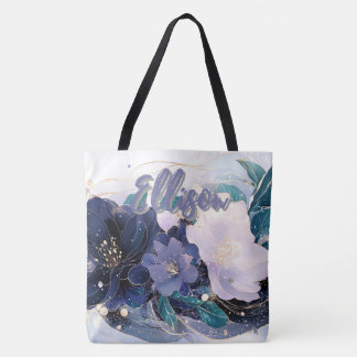 Elegant Dark Floral Draagtas