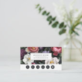 Elegant Dark  Floral Logo Loyalty (Staand voorkant)