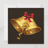 Elegant Dark Gold-kerstfeest uitnodiging (Achterkant)