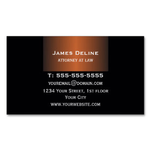 Elegant Dark Gray Copper Attorney Magnetisch Visitekaartje