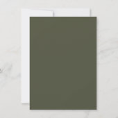 Elegant Dark Green Modern Bridal Shower Kaart (Achterkant)