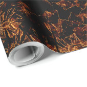 Elegant Dark Kaleidoscopic Design Black Brown Star Cadeaupapier (Rol Hoek)