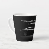 Elegant Dark Luxury Inspirerend Latte Mok (Linkerhoek)