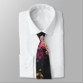 Elegant Dark Moody Bourgondië Floral Stropdas (Gebonden)