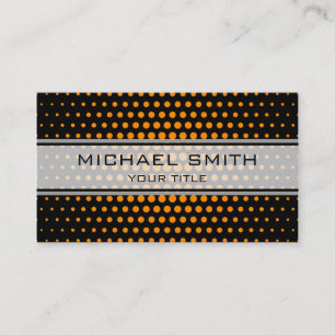 Elegant Dark oranje Polka Dot Pattern Visitekaartje