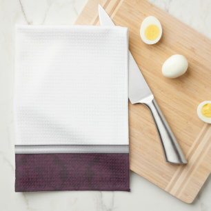 Elegant Dark Paars Damask Kitchen Towel Theedoek