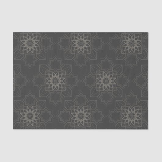 Elegant Dark  Patroon Tissuepapier (Voorkant)