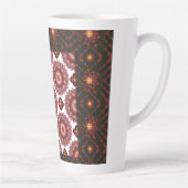 Elegant Dark Red Geometric Pattern Ceramic Mug – A (Droite)