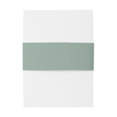 Elegant Dark Sage Green | Aangepaste bruiloft Uitnodigingen Wikkel (Achterkant Voorbeeld)
