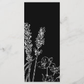 Elegant Dark Wildflower-menukaart Programma (Achterkant)