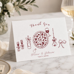 Elegant, dat is amore verlovingsfeest bedankkaart