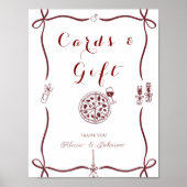 Elegant dat is een meer verlovingsfeest Cadeau & k Poster (Voorkant)