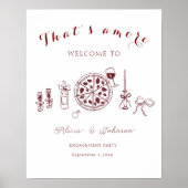 Elegant dat is een meer verlovingsfeest welkomstbo poster (Voorkant)