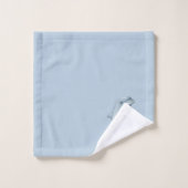 Elégant Dauphin Moderne & Script sur Bleu Merveill (Gant de toilette)