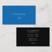 Elegant Dazzling Blue Visitekaartje (Voorkant / Achterkant)