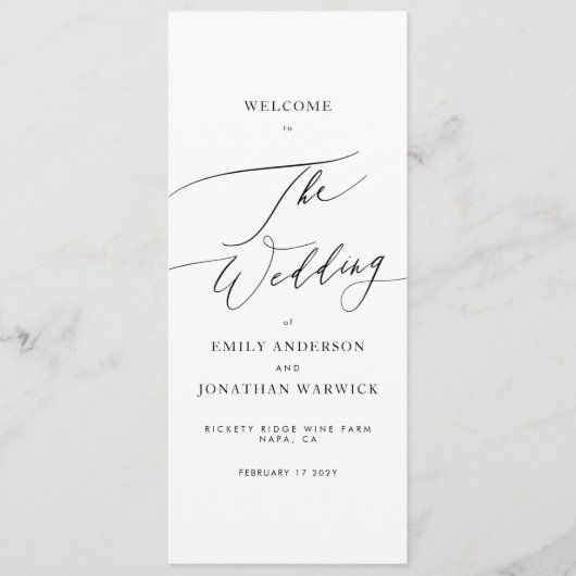 Elegant de bruiloft van de moderne kalligrafie programma (Voorkant)