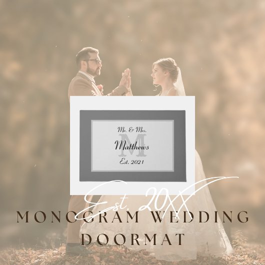 Elegant de heer en mevrouw Monogram Deurmat