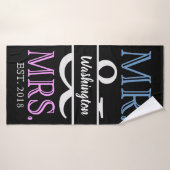 Elegant de heer en mevrouw Personalized Bath Towel Badhanddoek (Badhanddoek)