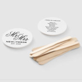 Elegant de heer Mrs bruiloft ceremony programmasch Handwaaier (Niet-gemonteerd)