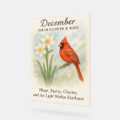 Elegant December Scripture Christian Cardinal  Acryl Bord (Hoek)