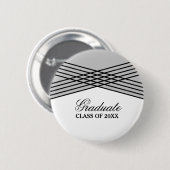 Elegant Deco Gray Afstuderen Button (Voorkant /achterkant)