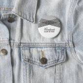 Elegant Deco Gray Afstuderen Button (In situ)