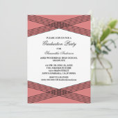 Élégant Déco Red Graduation Party Invitation (Debout devant)