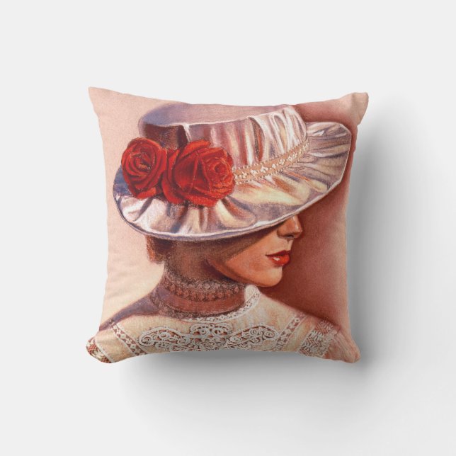 Elegant Decor Art Pillow  Floral Rozen Pet Kussen (Voorkant)