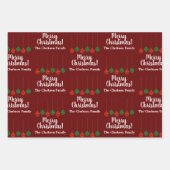 Élégant décor de boule de Noël enveloppant feuille (Devant 2)