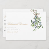 Élégant décor de Noël carte de dîner (Devant / Derrière)