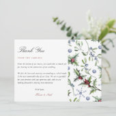 Élégant décor de Noël Carte de remerciements d'hiv (Debout devant)