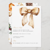 Elégant décor de Noël Invitation Fiançailles (Devant / Derrière)