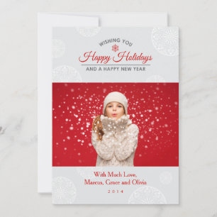 Elegant Decorated Holiday Photo Card Groupon Feestdagenkaart