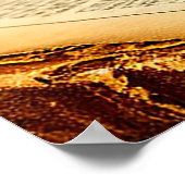 Elegant decoratief ei met Schilderachtig landschap Poster (Hoek)