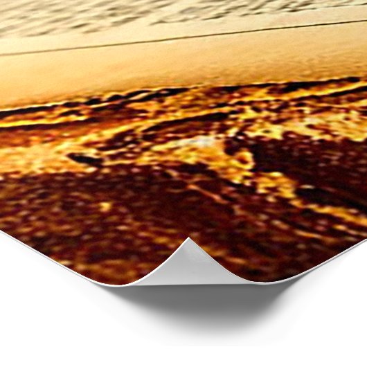 Elegant decoratief ei met Schilderachtig landschap Poster (Hoek)