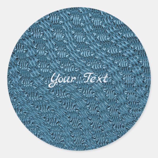 Elegant decorative Blue Classic Round Sticker (Voorkant)
