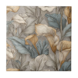 Elegant Decorative Calle Lilies Tiles Tegeltje